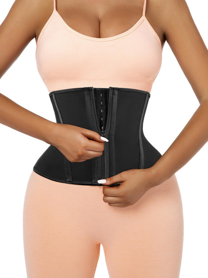 Atbuty Short Torso Waist Trainers Cincher Corset Underbust Body Shaper Latex Sport Girdle