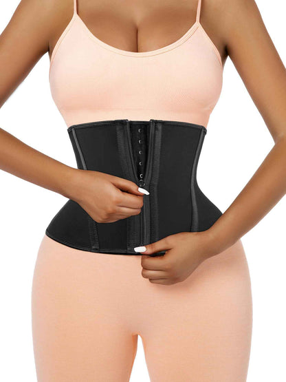 Atbuty Short Torso Waist Trainers Cincher Corset Underbust Body Shaper Latex Sport Girdle