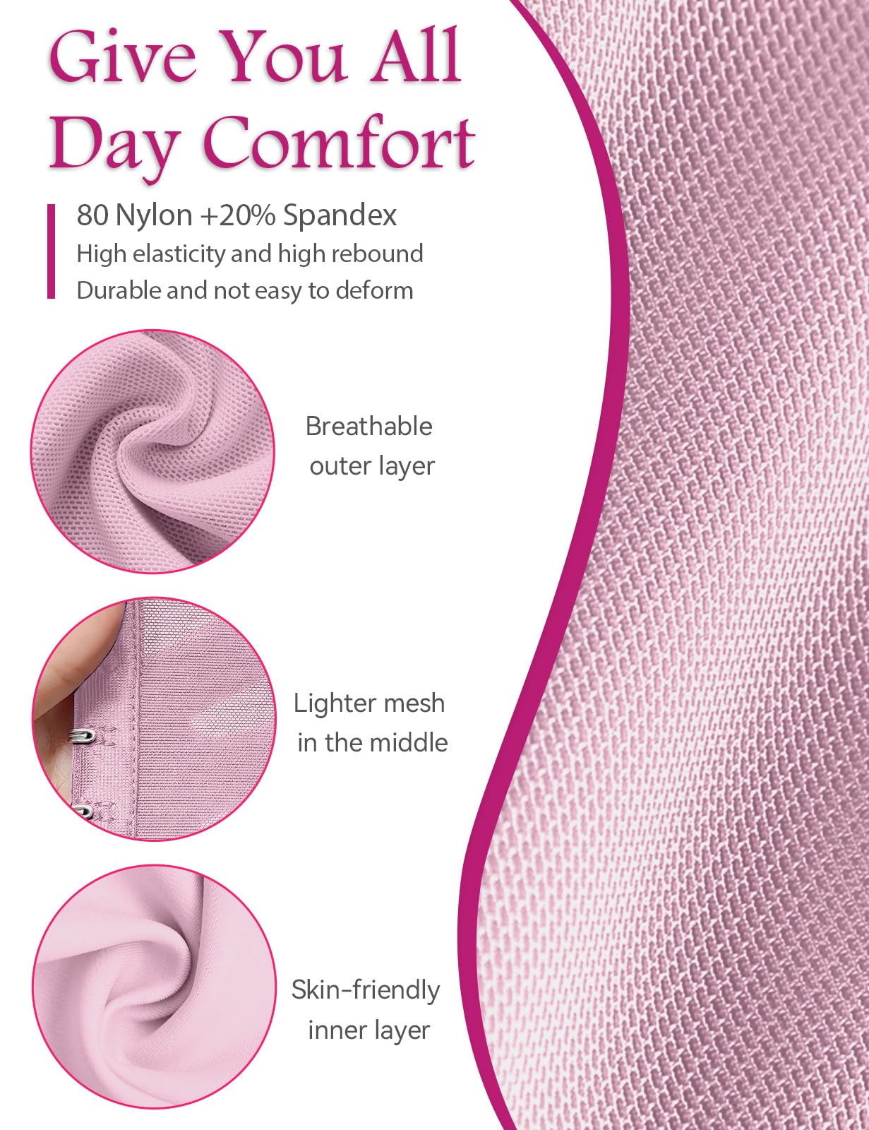 SHAPSHE Short Torso Waist Trainer for Women Corset Waist Cincher Shapewear Tummy Control Workout Hourglass Body Shaper