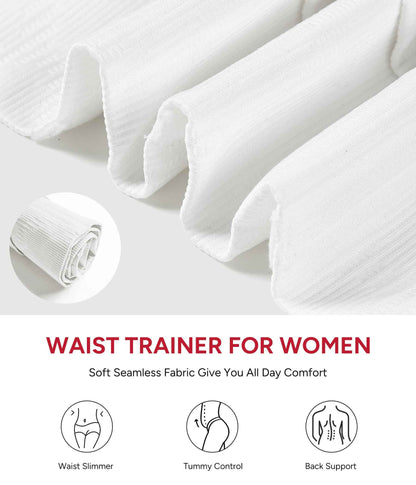 Nebility Waist Trainer for Women Seamless Corset Shapewear Tummy Control Segmented Waist Cincher Faja Body Shaper