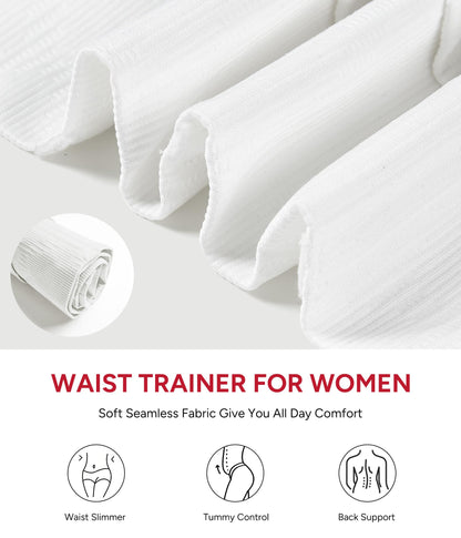 Nebility Waist Trainer for Women Seamless Corset Shapewear Tummy Control Segmented Waist Cincher Faja Body Shaper