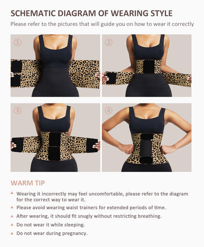FeelinGirl Waist Trainer Belt Waist Cincher Trimmer Ab Belt Tummy Control Body Shaper with Triple Wrap Women and Men