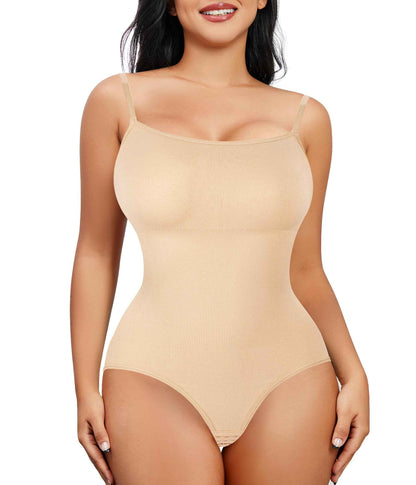 Nebility Shapewear Waist Trainer Bodysuits Women Clothing Tummy Control Seamless Full Body Shaper Square Neck Jumpsuits Top