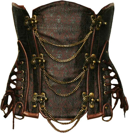 bslingerie® Gothic Steampunk Heavy Duty Waist Cincher Underbust Corset