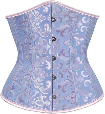 Kranchungel Underbust Corsets for Women Black Corset Top Waist Trainer Fashion Bustier Plus Size Corset
