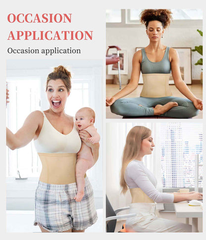 AOSBOEI Waist Trainer Shapewear Tummy Control Waist Cincher Girdle Body Shaper Postpartum Recovery Belt Belly Band Wrap