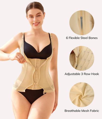LODAY Waist Trainer for Women Corset Shapewear Waist Cincher Tummy Control Body Shaper Girdle