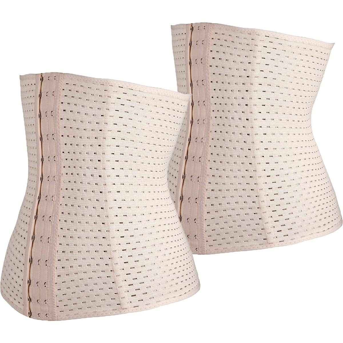 FUT Waist Trainer for Women Tummy Control Body Shaper Waist Cincher Shapewear with Steel Bones