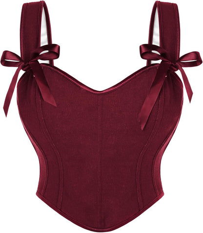 Scarlet Darkness Corset Tops for Women Sweetheart Neckline Floral Corset with Zipper Size 6-18