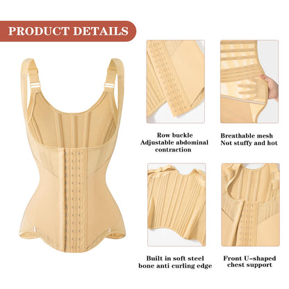 Waist Trainer for Women Corset Shapewear Tummy Control Vest Waist Cincher Shaper Workout Girdle