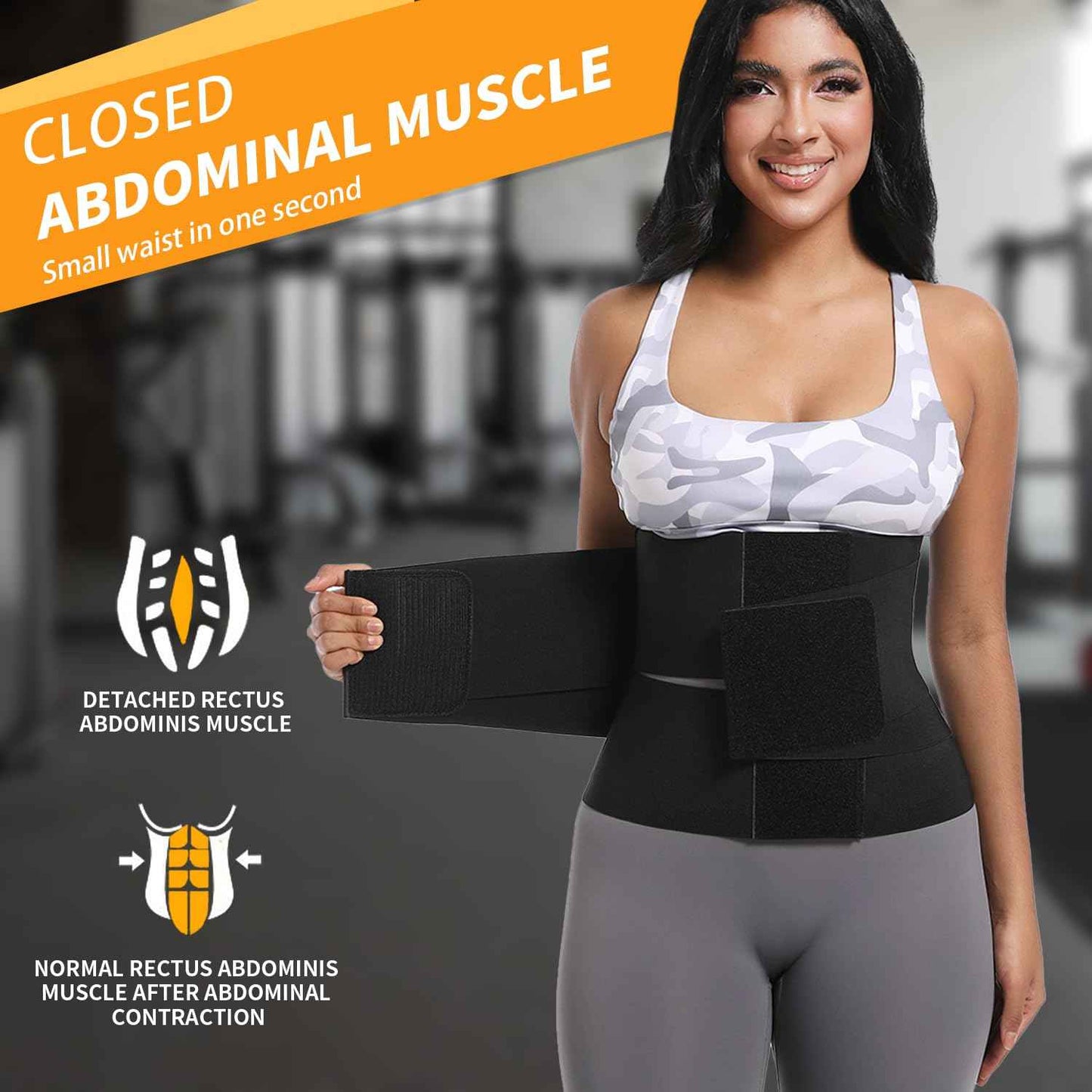 SCULPT TOUCH Women's Waist Trainer Corset, Tummy Control Shapewear Belt for Workout, Black