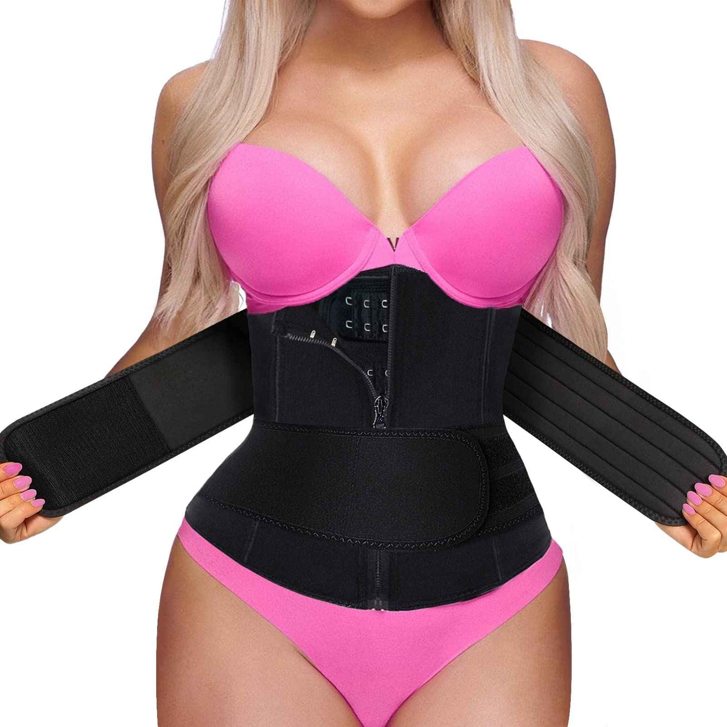 GainKee Clip and Zip Waist Trainer Corset Women Neoprene Worked Out Sweat Vest Body Shaper