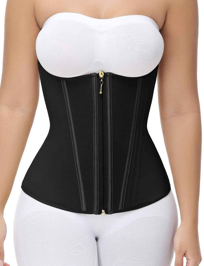 SHAPSHE Waist Trainer for Women Tummy Control Workout Waist Cincher Corset Shapewear Postpartum Body Shaper with Zipper Hook