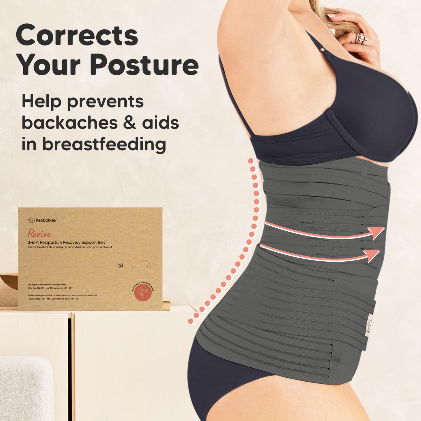 3 in 1 Postpartum Belly Support Recovery Wrap – Postpartum Belly Band, After Birth Brace, Slimming Girdles, Body Shaper Waist Shapewear, Post Surgery Pregnancy Belly Support Band (Midnight Black, M/L)