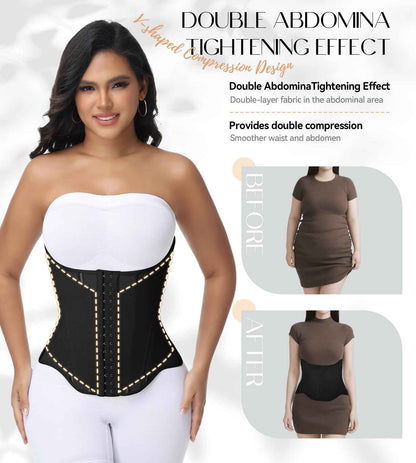 SHAPSHE Waist Trainer For Women Tummy Control Corset Waist Cincher Shapewear Workout Faja Body Shaper With Hooks