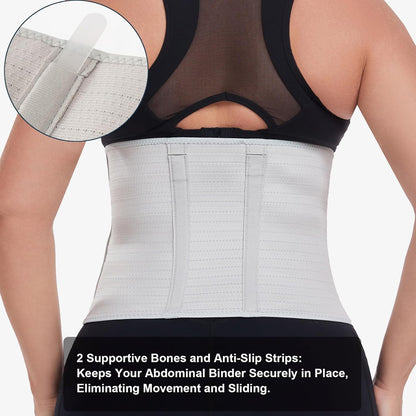 Postpartum Recovery Abdominal Binder Belly Band for Natural Delivery & C-Section Recovery, 9" High Compression Wrap