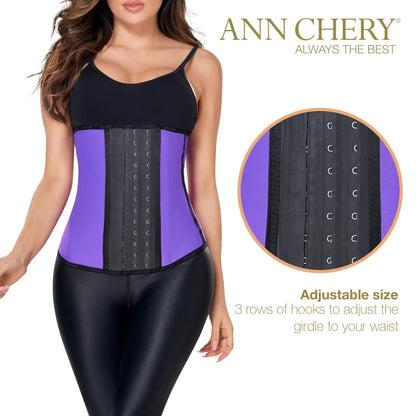Ann Chery 2021 Latex Waist Trainer for Women |3 Hook Body Shaper|High Compression Colombian Waist Cincher |Daily & Sports Use