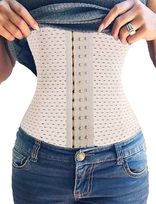 FUT Waist Trainer for Women Tummy Control Body Shaper Waist Cincher Shapewear with Steel Bones