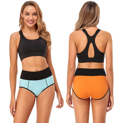 ASIMOON Tummy Control High Waisted Underwear for Women Cotton Plus Size Full Coverage Panties Ladies Briefs