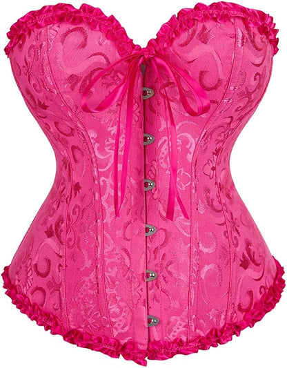 SZIVYSHI Corset Tops for Women, Bustier Shapewear Lingerie, Lace Waist Push Up Bodysuit