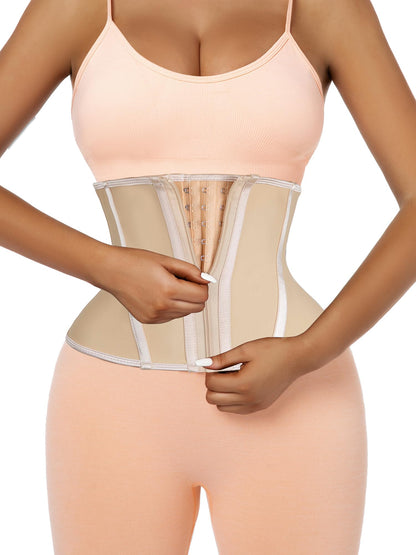 Atbuty Short Torso Waist Trainers Cincher Corset Underbust Body Shaper Latex Sport Girdle