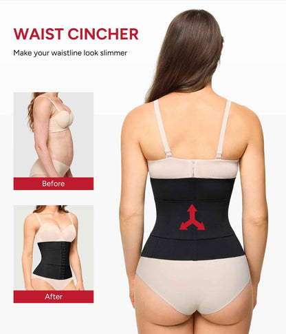 Nebility Waist Trainer for Women Seamless Corset Shapewear Tummy Control Segmented Waist Cincher Faja Body Shaper