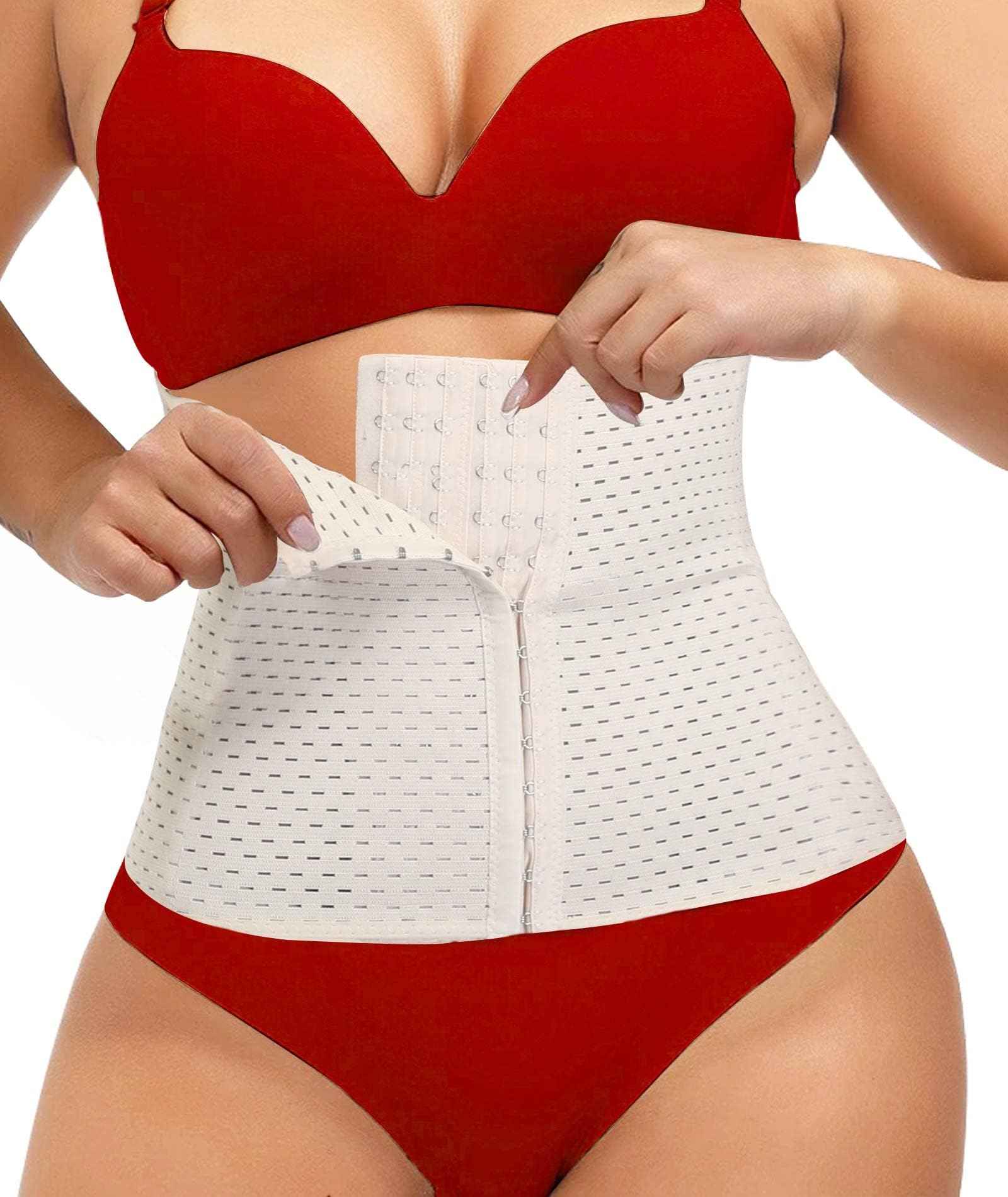 Waist Trainer for Women Lower Belly Fat Hourglass Body Shaper Waist Cincher Shapewear with Steel Bones Extender
