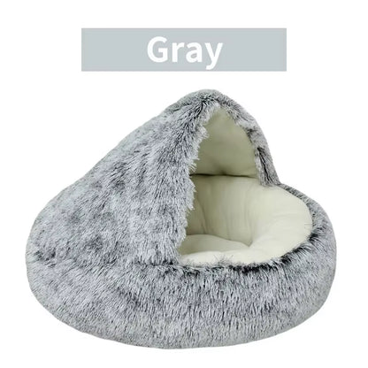 Winter Plush Pet Cat Bed round Cat Cushion Cat House 2 in 1 Warm Cats Basket Pet Sleep Bag Kitten Nest Kennel for Small Dog Cats Pet's Supplies |