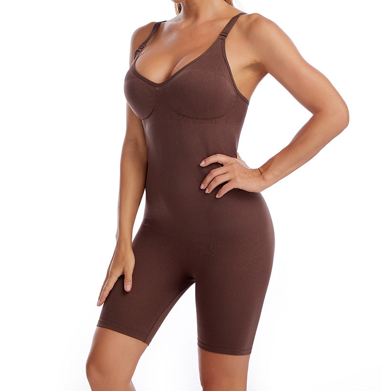 Seamless One Piece Body Shaper Women's Belly-Lifting Hip Shaping Underwear Elastic Slimming Body Corset