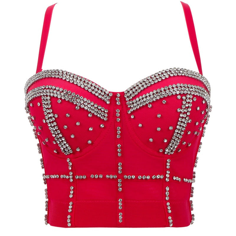 Masked chest, fish bone shaping, external wearing of corset and suspender for women