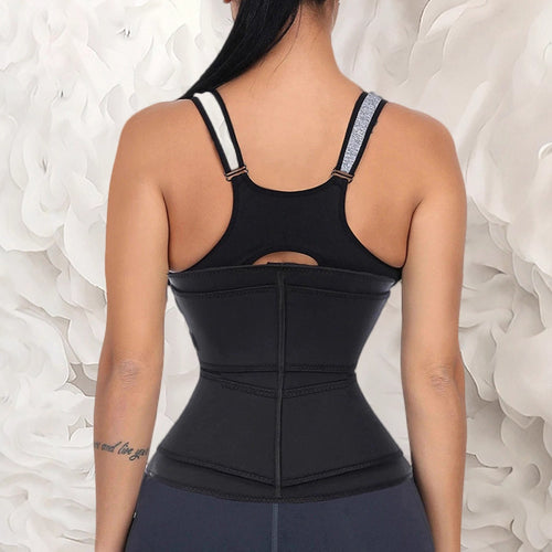 Beauty Shaping Double Waistband Zipper Women's Shapewear, Plus Size Sports Corset