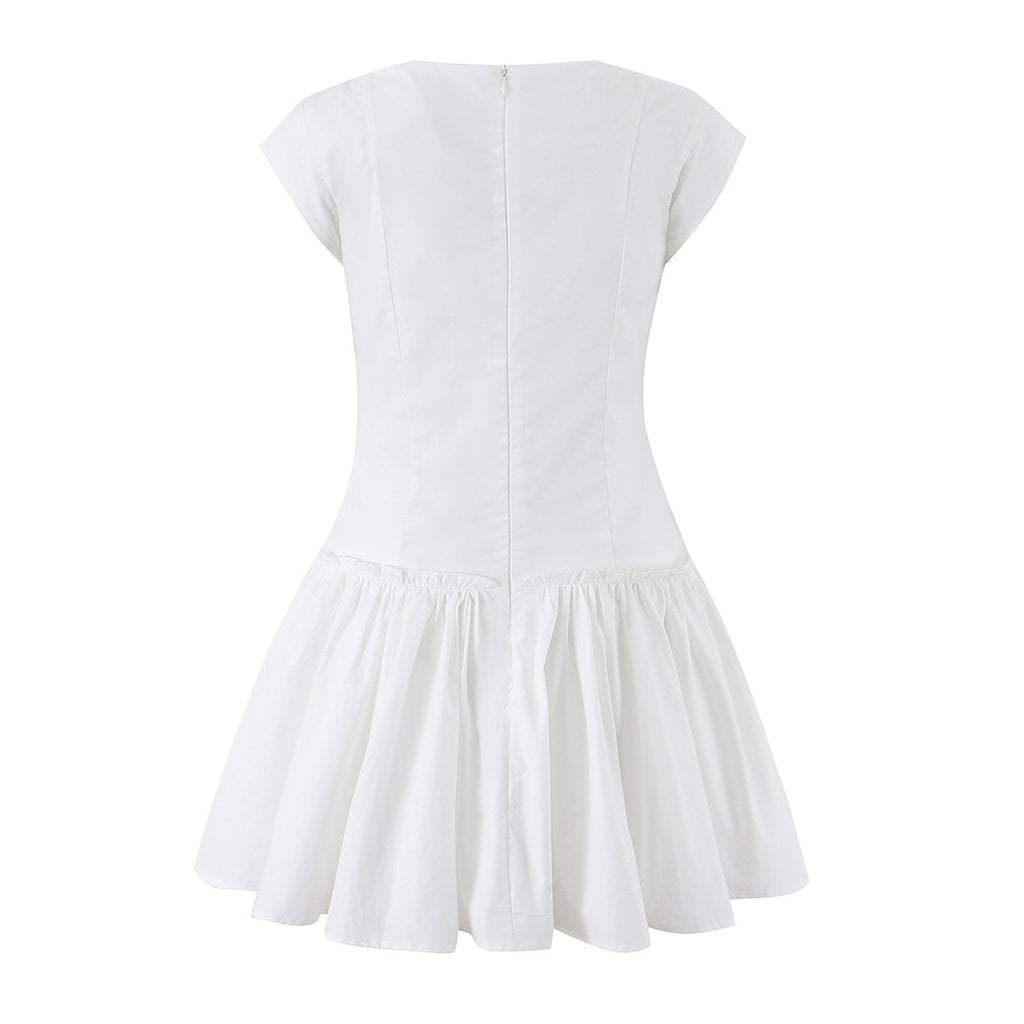 Waist-Cinching Flared Corset Gown Dress, Long and Short Sleeveless Bodycon Dress