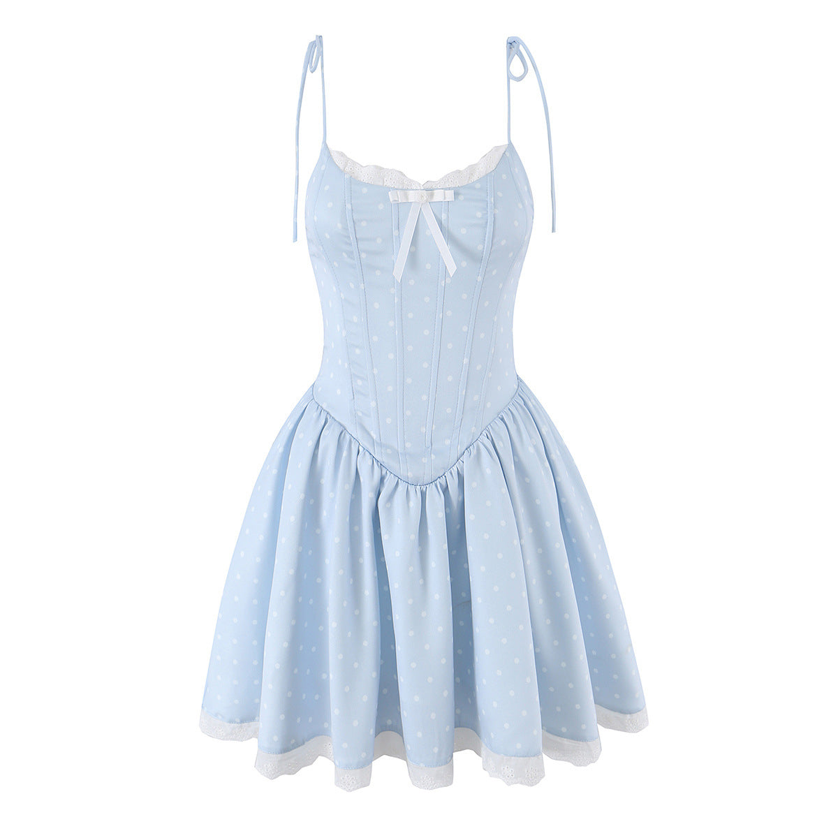Princess Birthday Dress Strappy Dress for Women Summer Corset Waistline Elegant Party Mini Skirt