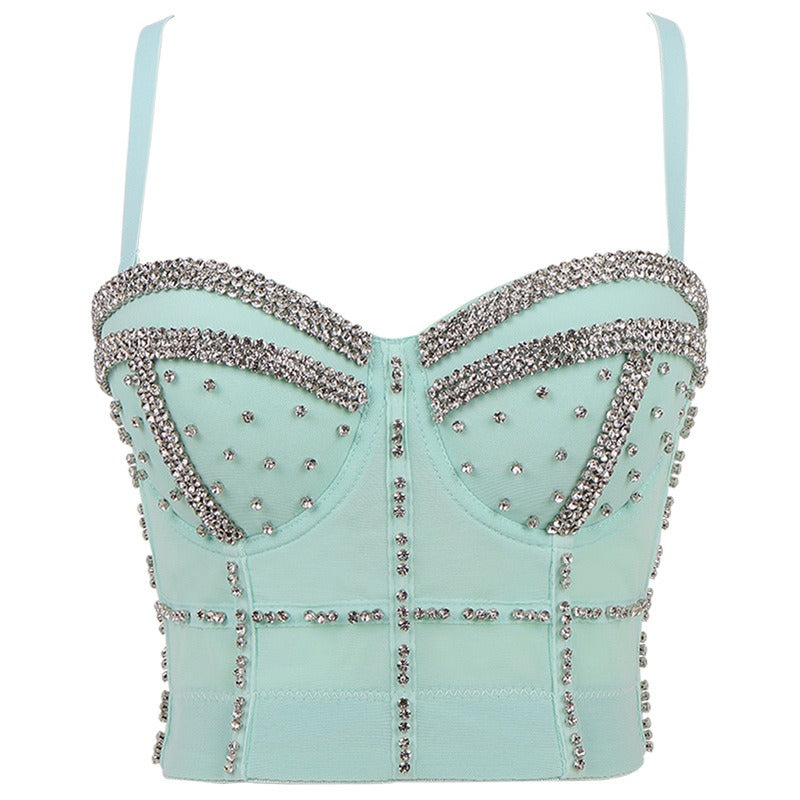 Masked chest, fish bone shaping, external wearing of corset and suspender for women