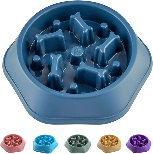 Slow Feeder Dog Bowl anti Gulping Healthy Eating Interactive Bloat Stop Fun Alternative Non Slip Dog Slow Food Feeding Pet Bowl Slow Eating Healthy Design for Small Medium Size Dogs Pet's Supplies |