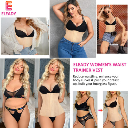Eleady Womens Waist Trainer Corset Vest Weight Loss Breathable Tank Tops Tummy Control Shapewear Slimming Body Shaper