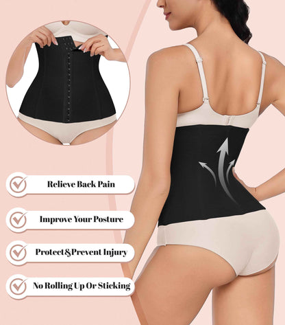 EUYZOU Womens Waist Trainer Corset Postpartum Fajas Tummy Control Girdle Shapewear Waist Cincher
