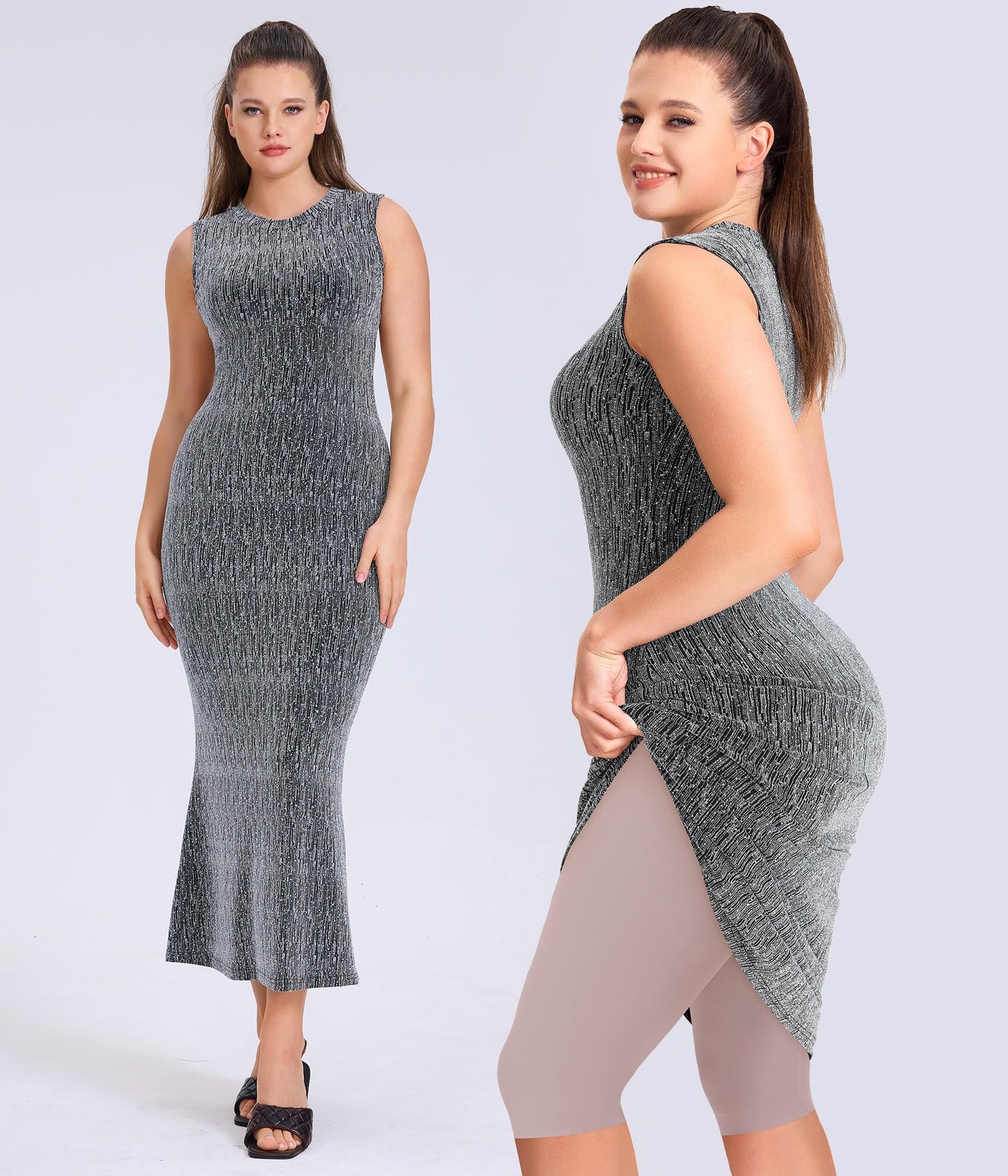 Nebility Compression Leggings for Women Seamless Shapewear Butt Lifting Panties Waist Trainer Tummy Control Thigh Body Shaper