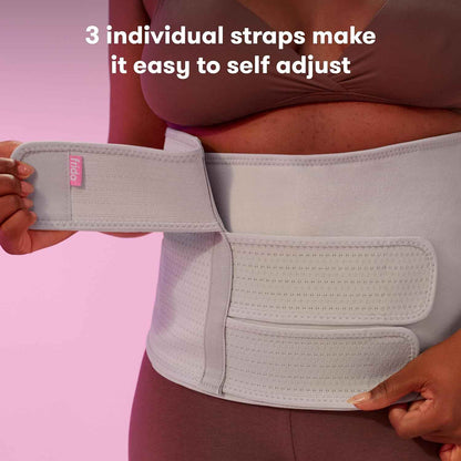 Frida Mom Belly Binder, Postpartum Essentials for Natural and C-Section Recovery, Adjustable Compression Wrap, After Birth Brace, Abdominal Band, 9" High