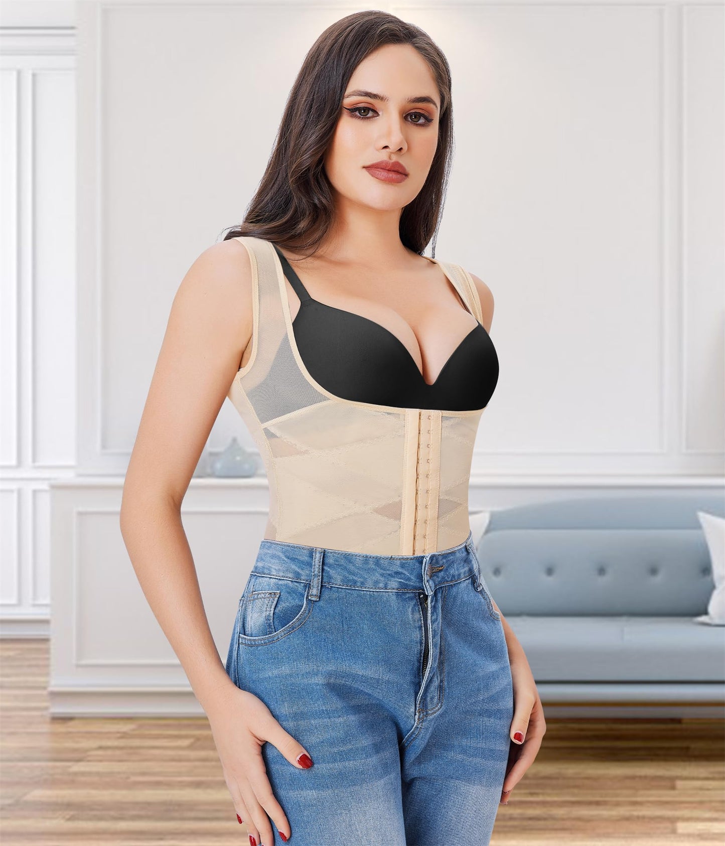 Nebility Waist Trainer for Women Corset Shapewear Tummy Control Body Shaper Vest Waist Cincher Shapewear