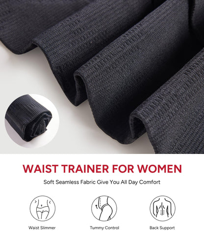 Nebility Waist Trainer for Women Seamless Corset Shapewear Tummy Control Segmented Waist Cincher Faja Body Shaper