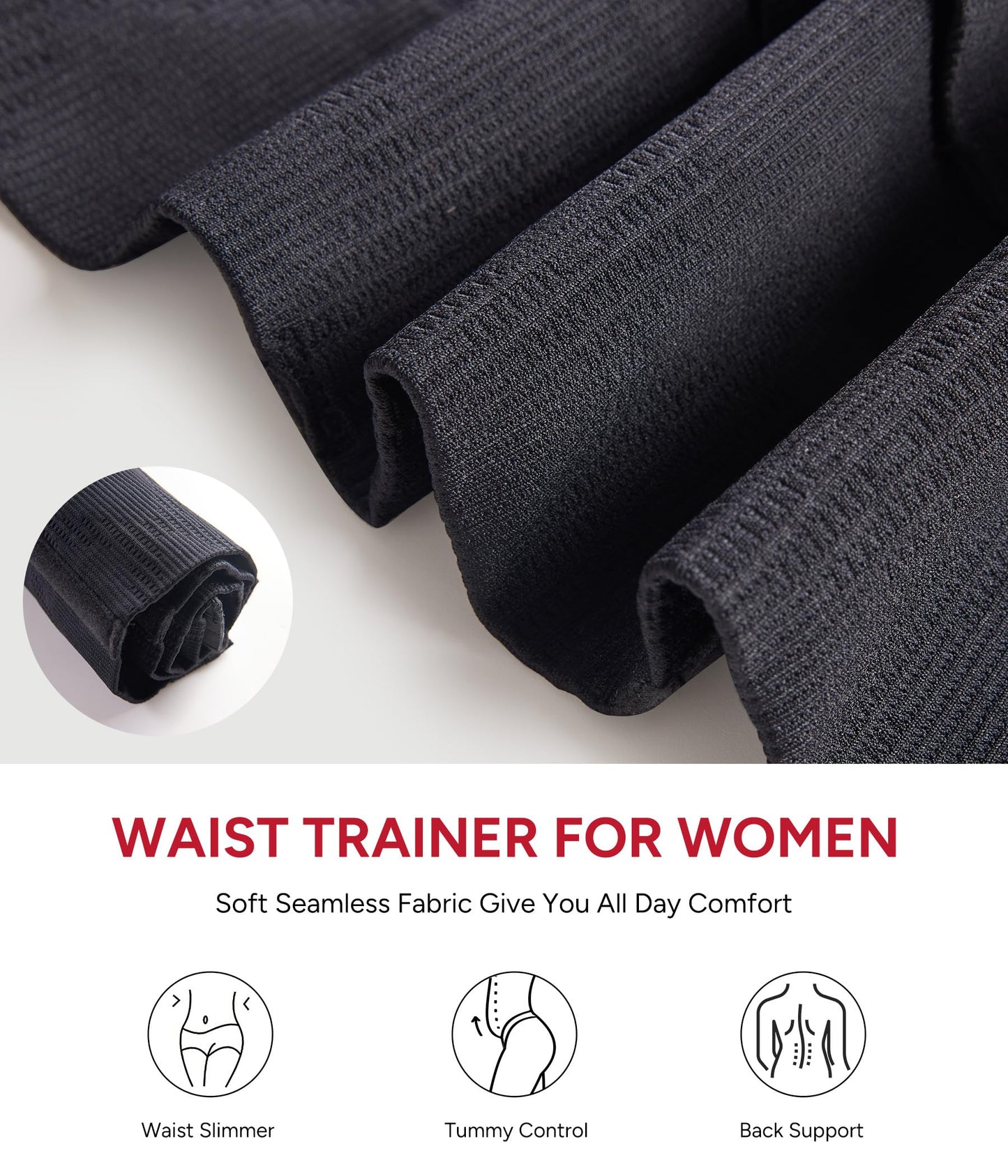 Nebility Waist Trainer for Women Seamless Corset Shapewear Tummy Control Segmented Waist Cincher Faja Body Shaper