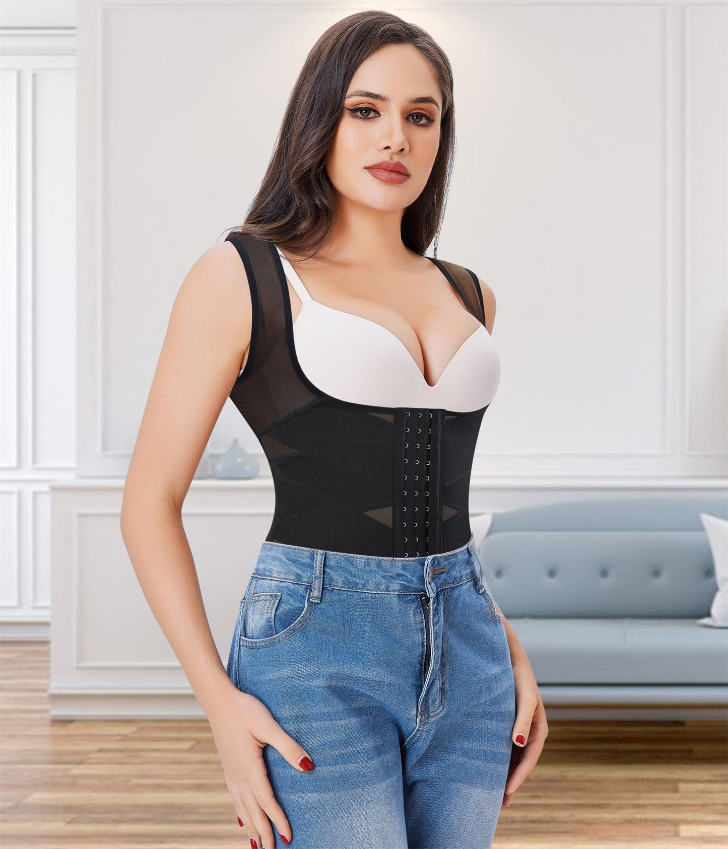 Nebility Waist Trainer for Women Corset Shapewear Tummy Control Body Shaper Vest Waist Cincher Shapewear