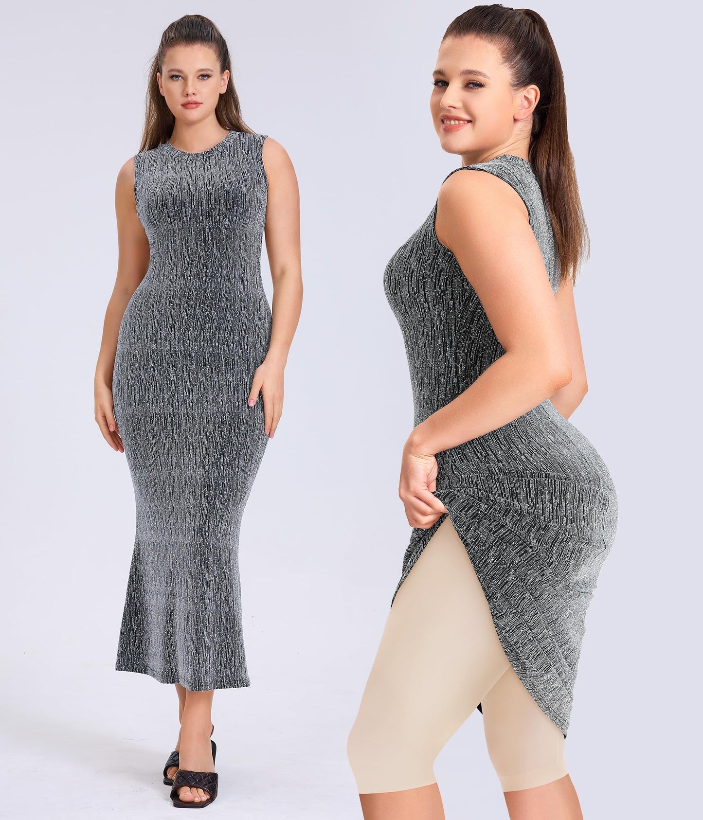 Nebility Compression Leggings for Women Seamless Shapewear Butt Lifting Panties Waist Trainer Tummy Control Thigh Body Shaper