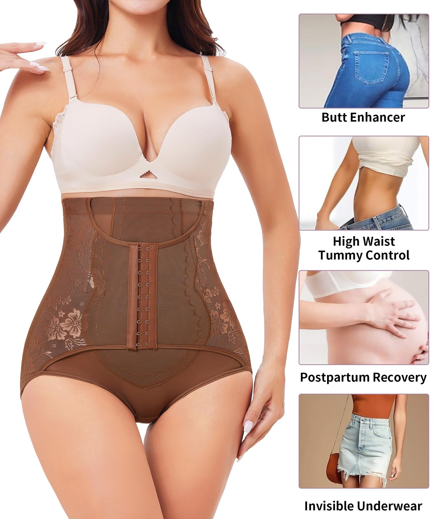 YERKOAD Tummy Control Panties for Women Shapewear Butt Lifter Short High Waist Trainer Corset Slimming Body Shaper Underwear