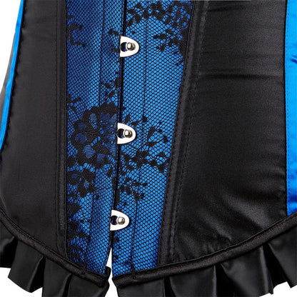 Grebrafan Womens Corsets Floral Lace Overlay Corset Bustier Top