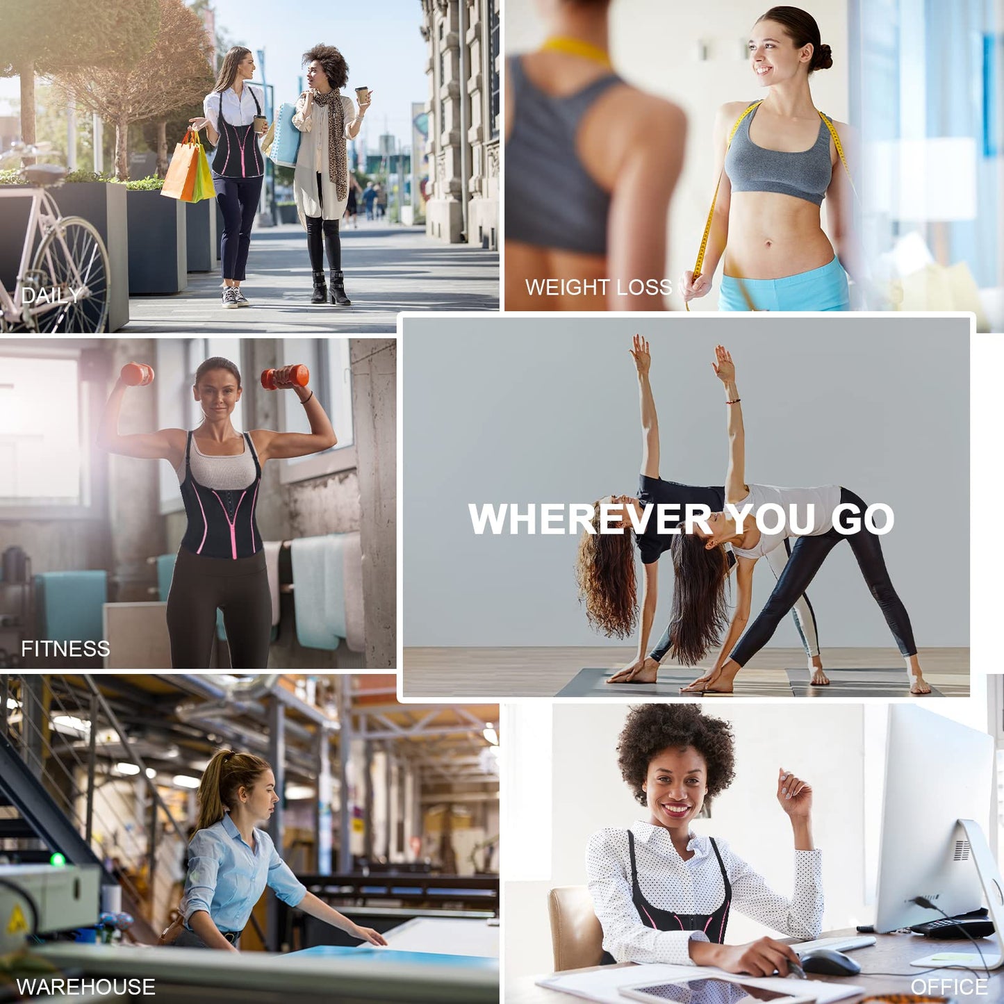 YADIFEN Waist Trainer Vest for Women,Zipper Corset Body Shaper for Tummy Control Neoprene Cincher Tank Top with Straps