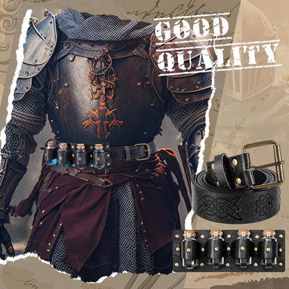 Geyoga Renaissance Belt Pouch with Potion Bottles Halloween Medieval Costume Accessories Waist Bag Cosplay
