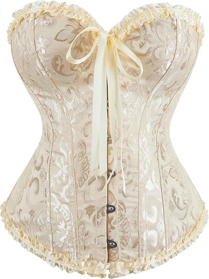 Alivila.Y Fashion Womens Lace Up Corset Top Overbust Body Shaper Bustier Corsets for Women