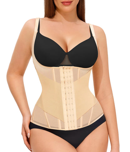 Nebility Waist Trainer for Women Corset Shapewear Tummy Control Body Shaper Top Waist Cincher Girdle with Adjustable Straps